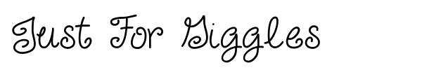 Just For Giggles font preview